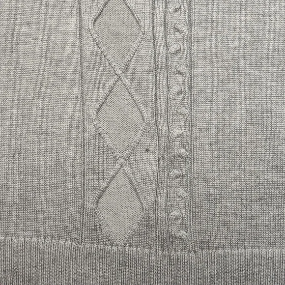 Paul Jones Sweater Vest Mens Extra Large Gray V Neck Cable Knit Pullover Golf - Picture 4 of 10